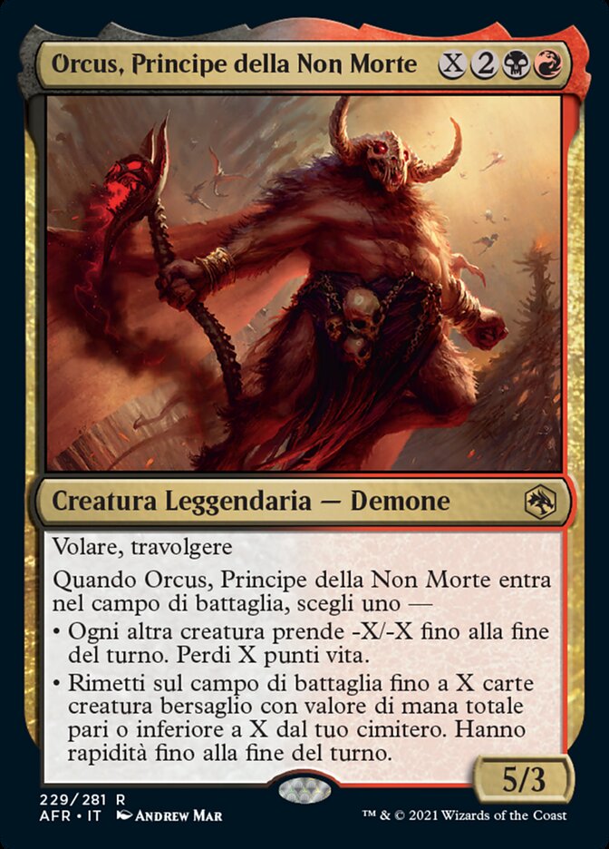 Orcus, Principe della Non Morte
