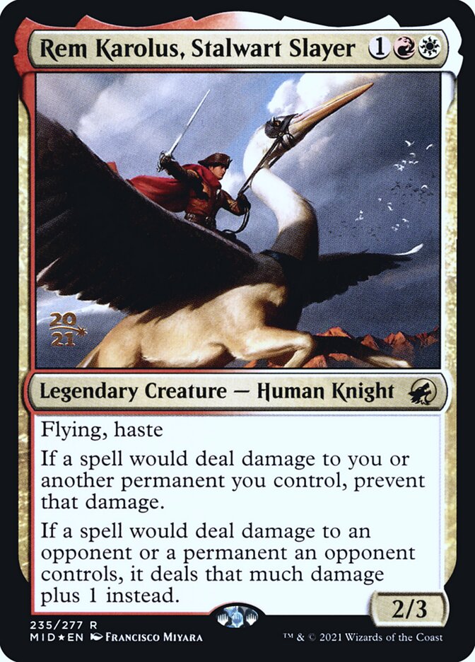 Rem Karolus, Stalwart Slayer (Innistrad: Midnight Hunt Promos #235s)