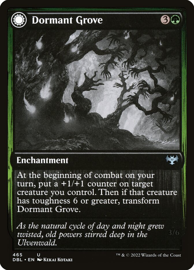 Dormant Grove // Gnarled Grovestrider (Innistrad: Double Feature #465)