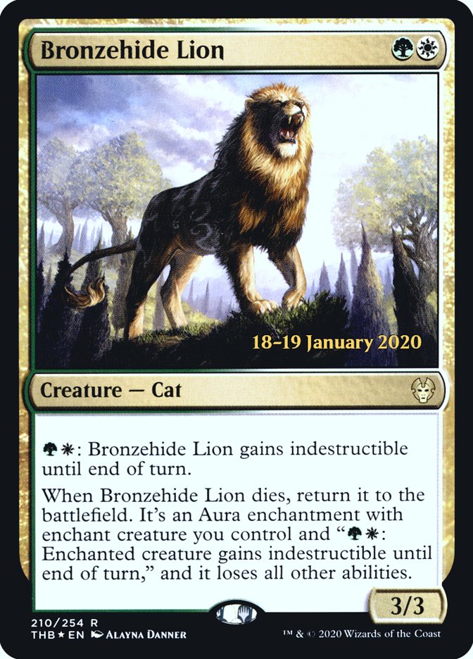 Bronzehide Lion (Theros Beyond Death Promos #210s)