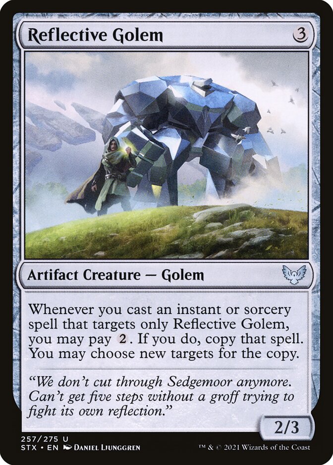 Reflective Golem (Strixhaven: School of Mages #257)