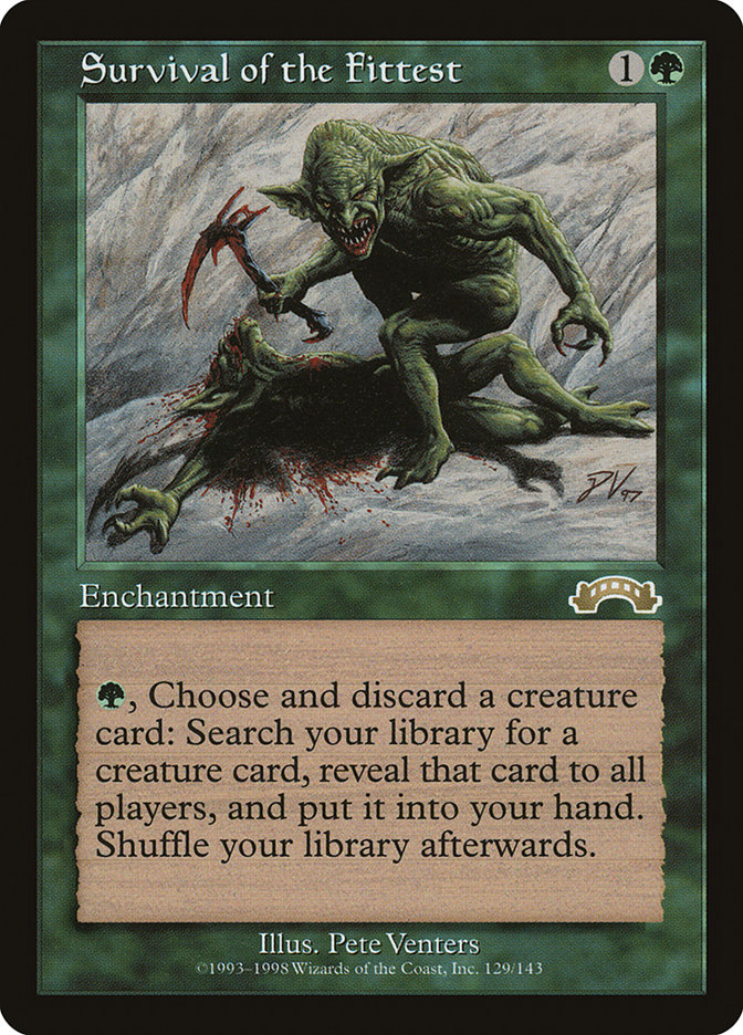 Survival of the Fittest (Exodus) - Gatherer - Magic: The Gathering