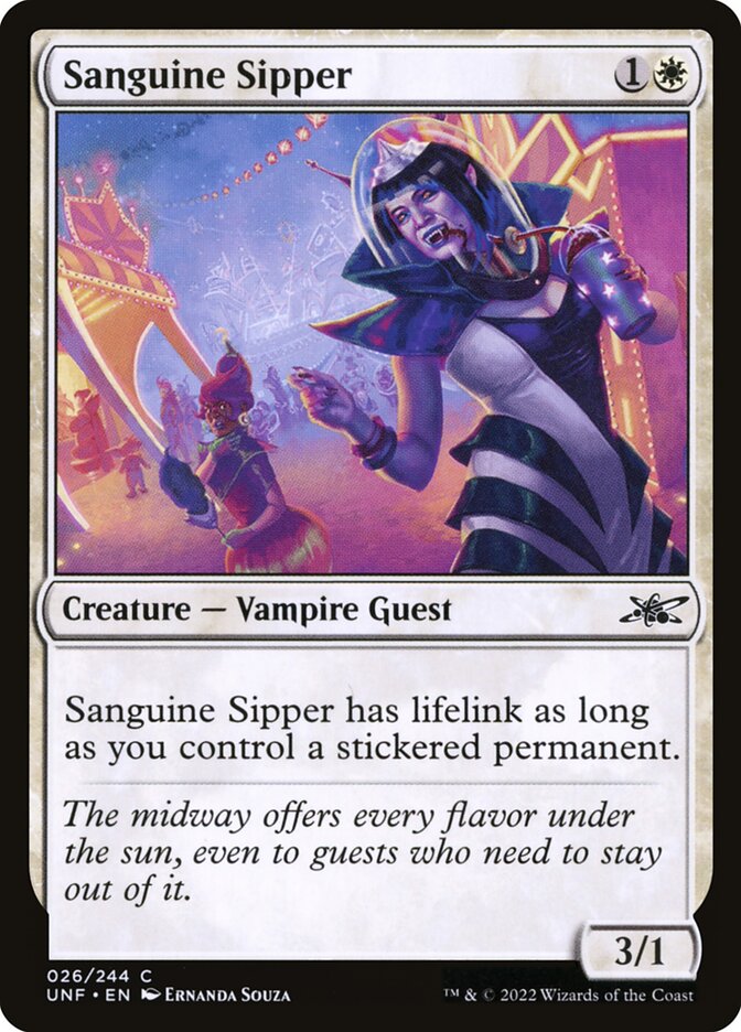 Sanguine Sipper · Unfinity (UNF) #26 · Scryfall Magic The Gathering Search