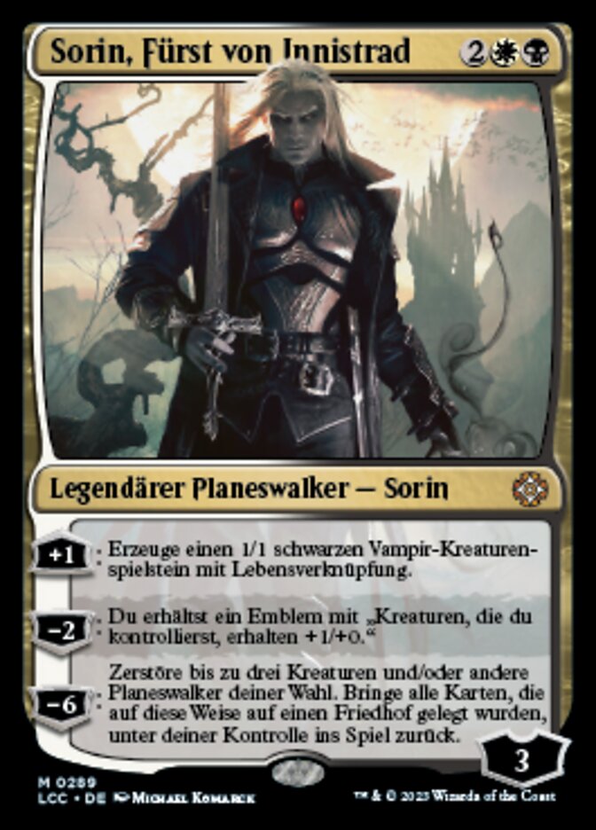 Sorin, Lord of Innistrad (The Lost Caverns of Ixalan Commander #289)