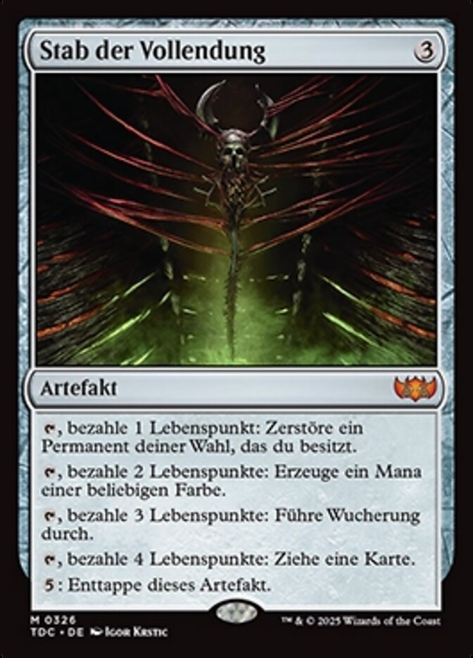Stab der Vollendung