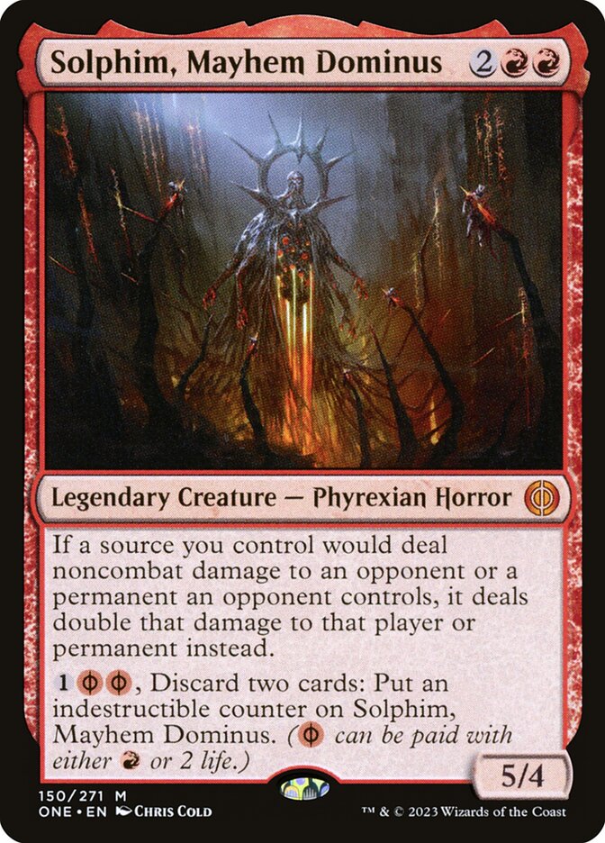 Solphim, Mayhem Dominus · Phyrexia: All Will Be One (ONE) #150