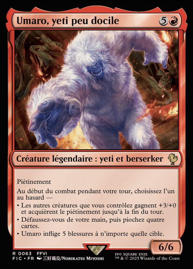 Umaro, yeti peu docile