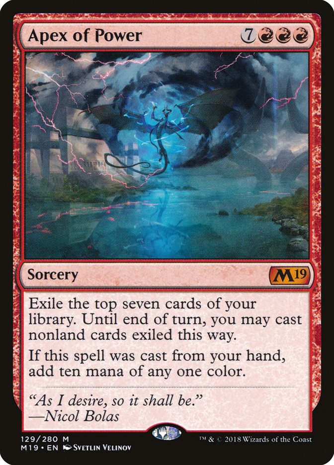 Apex of Power · Core Set 2019 (M19) #129 · Scryfall Magic The Gathering  Search