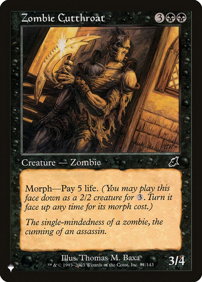 Zombie Cutthroat (The List #SCG-81)