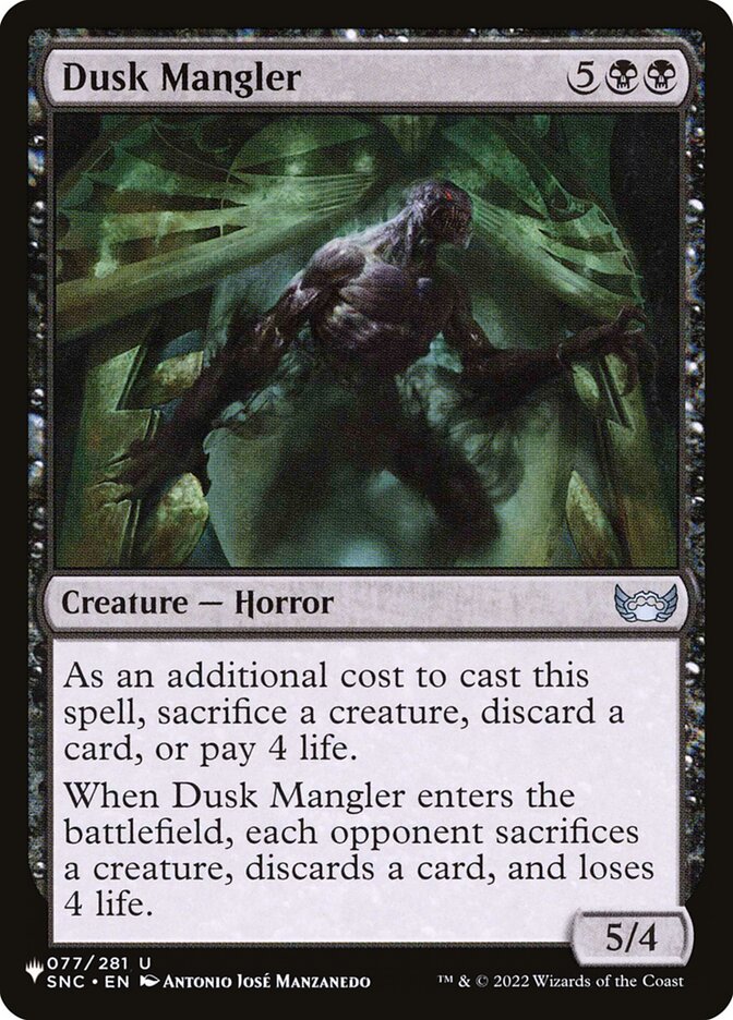 Dusk Mangler (The List #SNC-77)