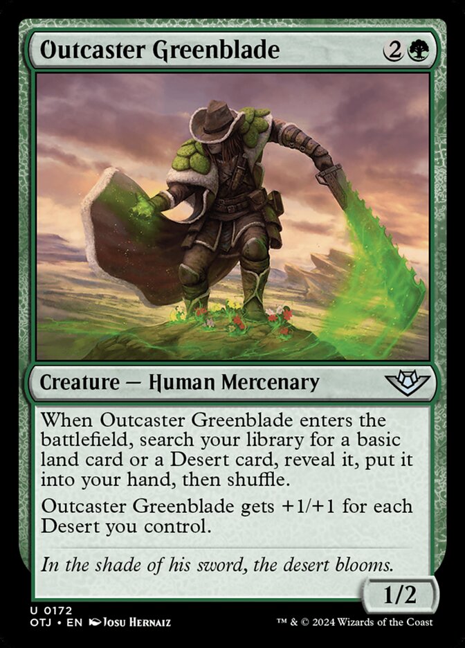 Outcaster Greenblade (Outlaws of Thunder Junction #172)