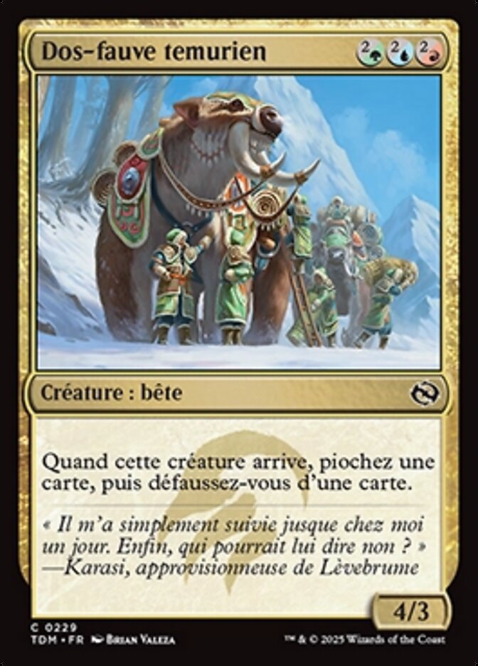 Dos-fauve temurien
