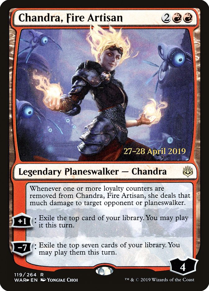 Chandra, Fire Artisan (War of the Spark Promos #119s)