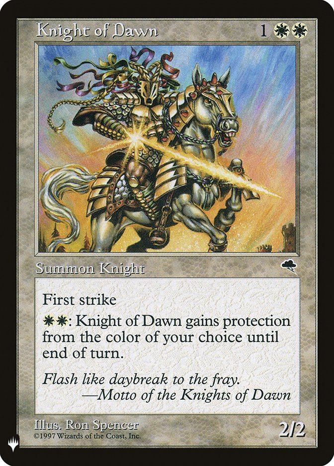 Knight of Dawn (The List #TMP-26)