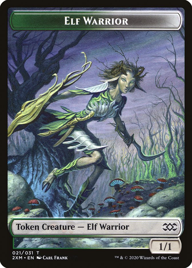 Elf Warrior (Double Masters Tokens #21)