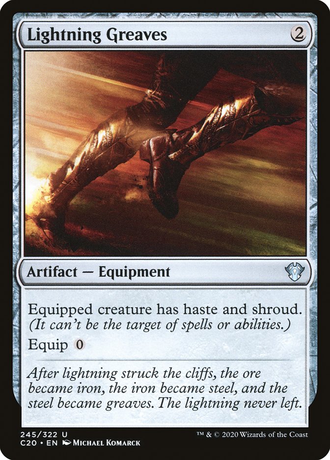 Lightning Greaves (Commander 2020 #245)