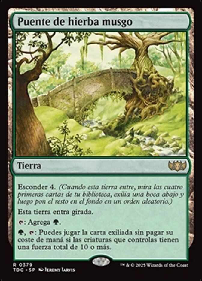 Puente de hierba musgo