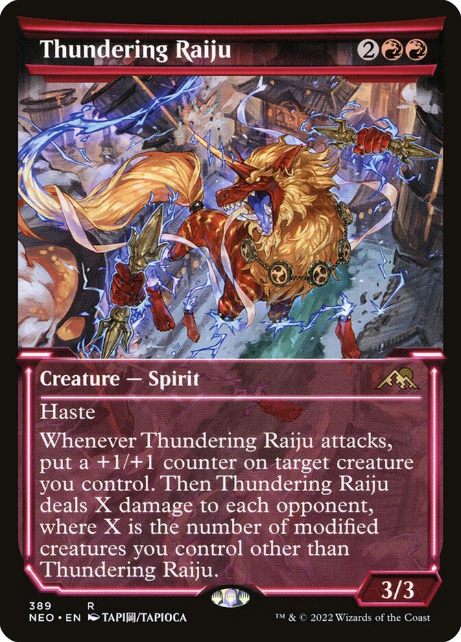 Thundering Raiju (Kamigawa: Neon Dynasty #389)
