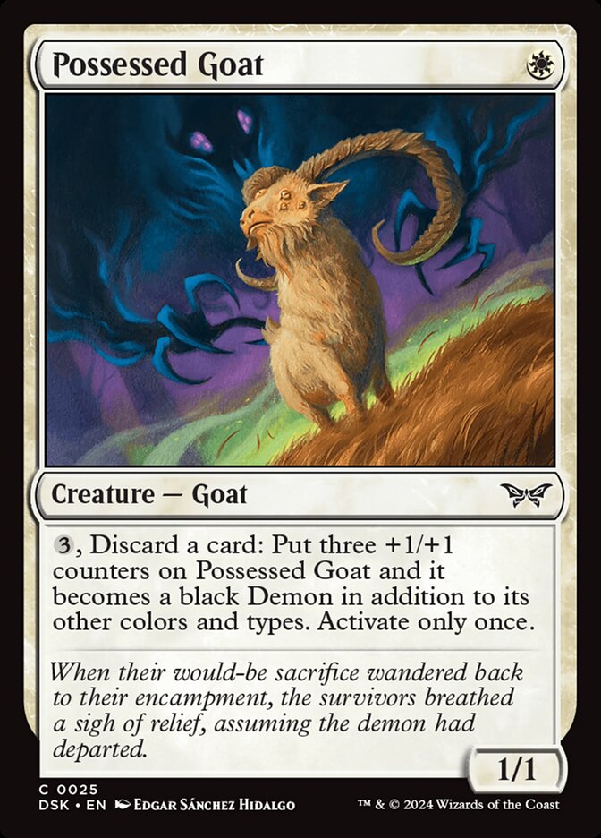 Possessed Goat (Duskmourn: House of Horror #25)