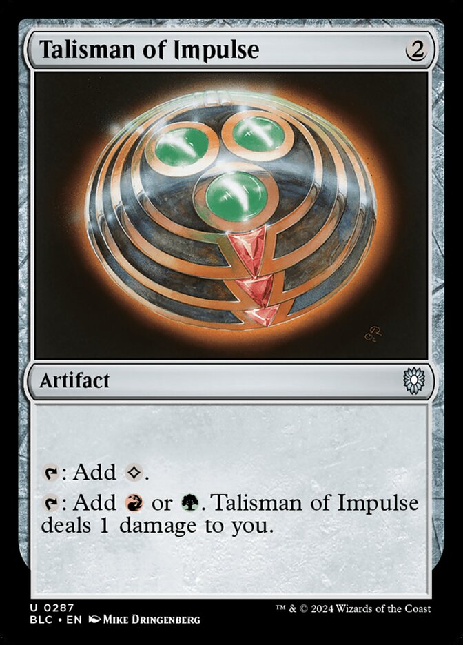 Talisman of Impulse (Bloomburrow Commander #287)