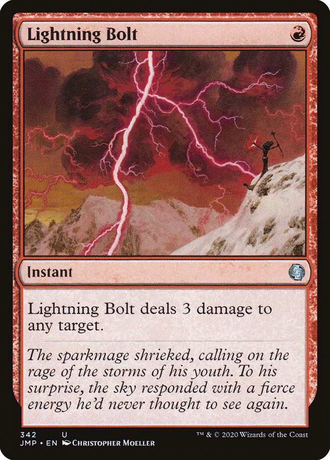 lightning bolt mtg art