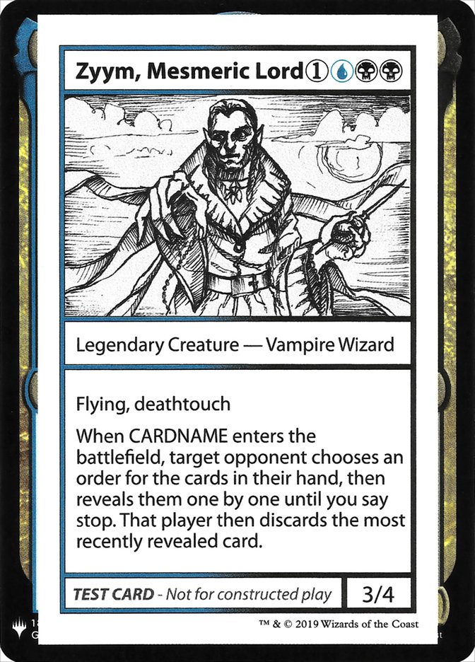 Zyym, Mesmeric Lord (Mystery Booster Playtest Cards 2019 #104)