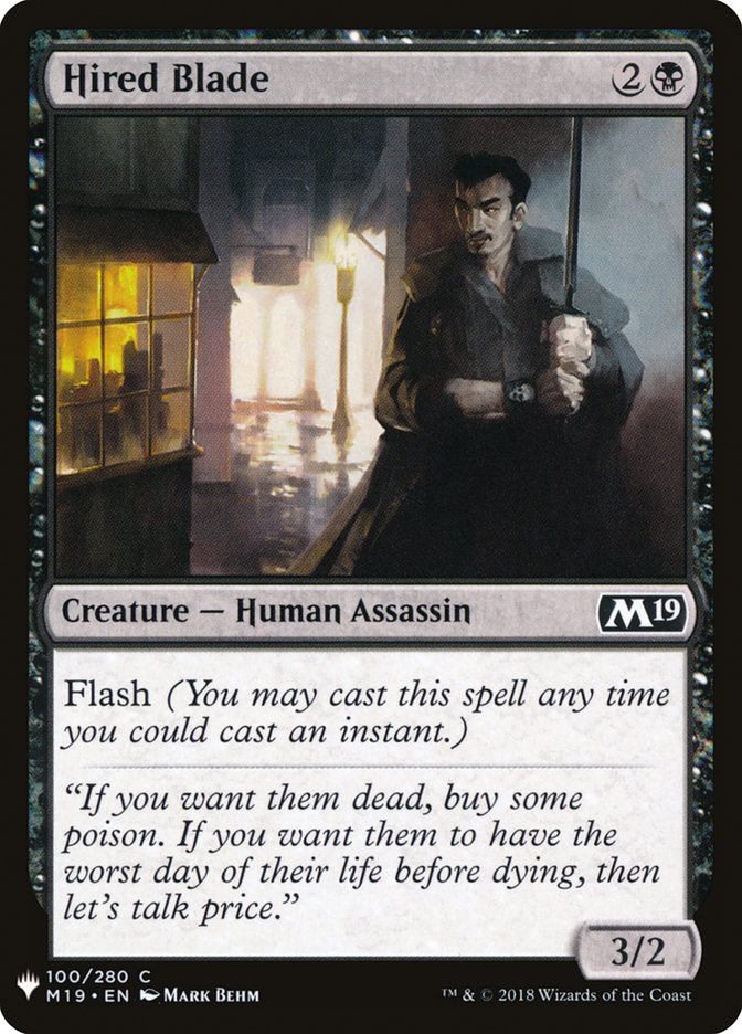 Hired Blade (The List #M19-100)