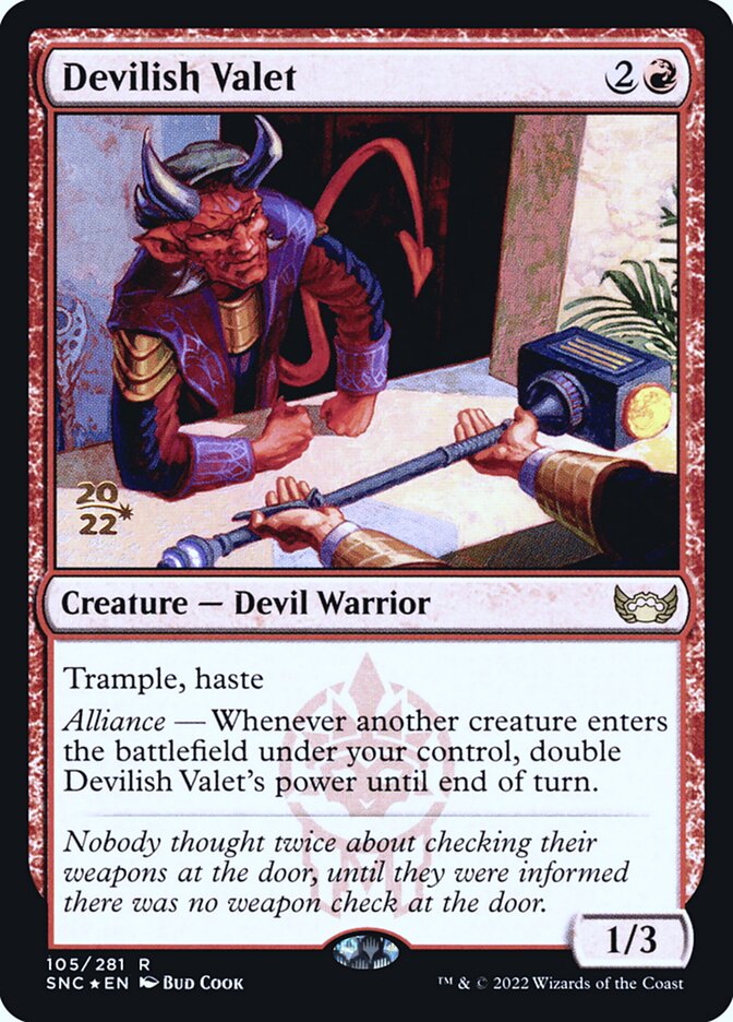 Devilish Valet (Streets of New Capenna Promos #105s)