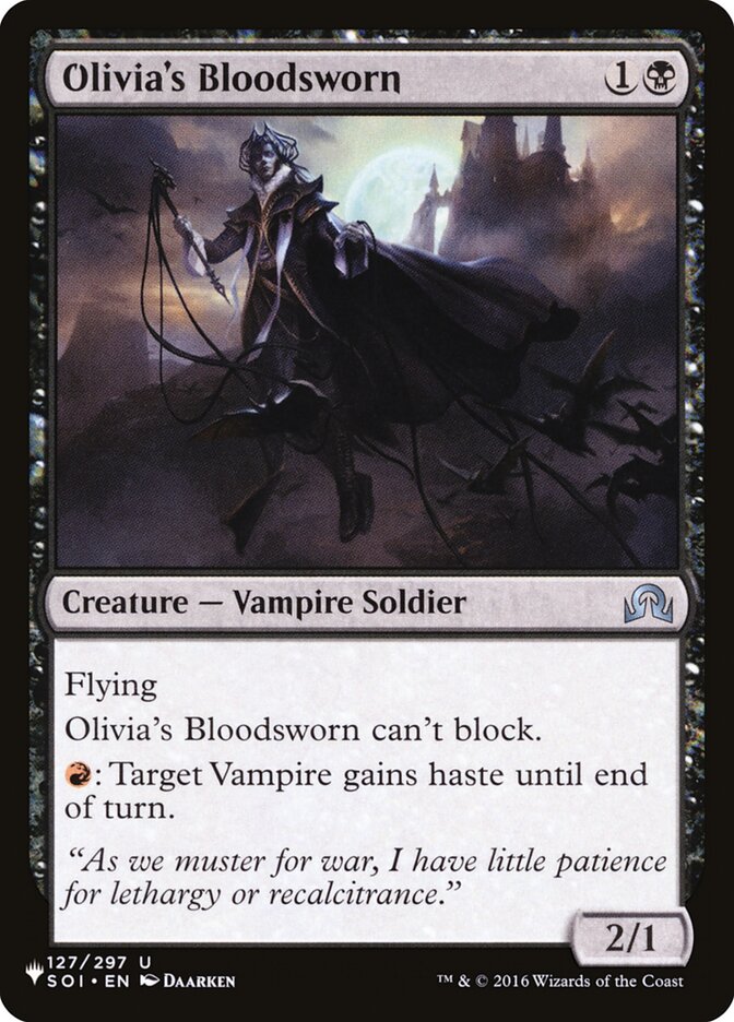 Olivia's Bloodsworn (The List #SOI-127)