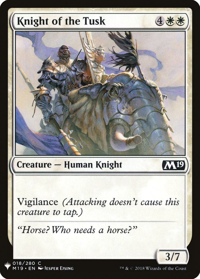 Knight of the Tusk (The List #M19-18)