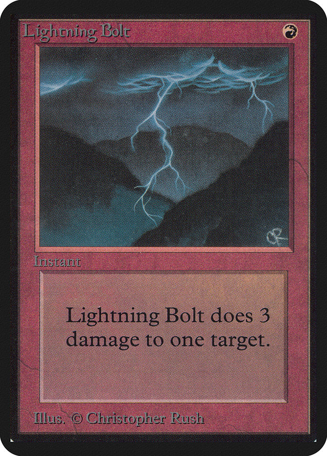 the Limited Edition Alpha printing of Lightning Bolt