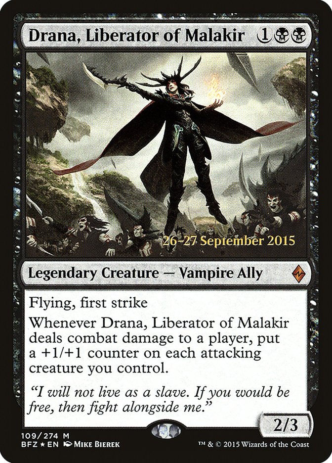 Drana, Liberator of Malakir (Battle for Zendikar Promos #109s)