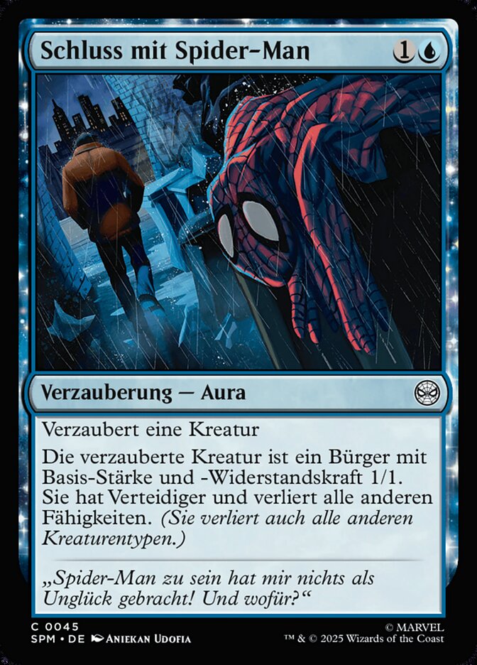 Schluss mit Spider-Man