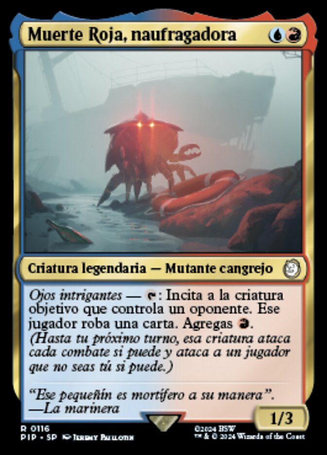 Muerte Roja, naufragadora