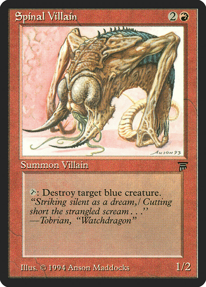 Spinal Villain · Legends (LEG) #164 · Scryfall Magic The Gathering 