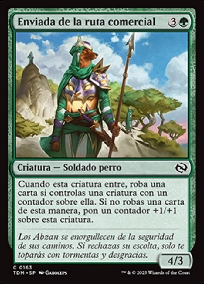 Enviada de la ruta comercial