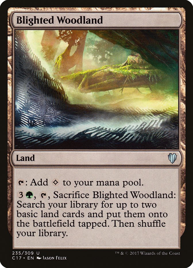 Blighted Woodland (Commander 2017 #235)