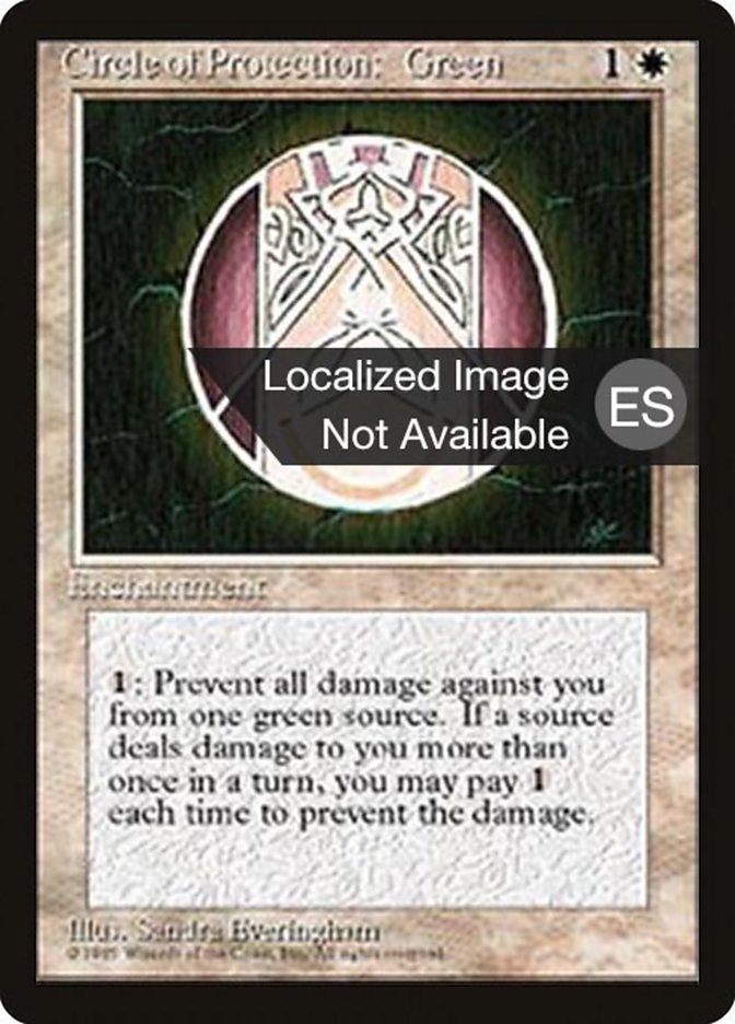 Circle of Protection: Green (Fourth Edition Foreign Black Border #16)