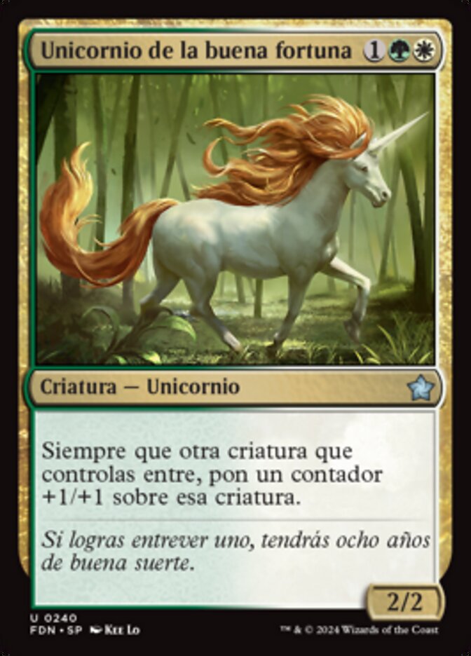 Unicornio de la buena fortuna