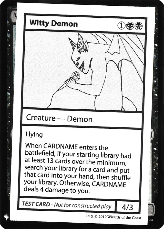 Witty Demon (Mystery Booster Playtest Cards 2019 #50)