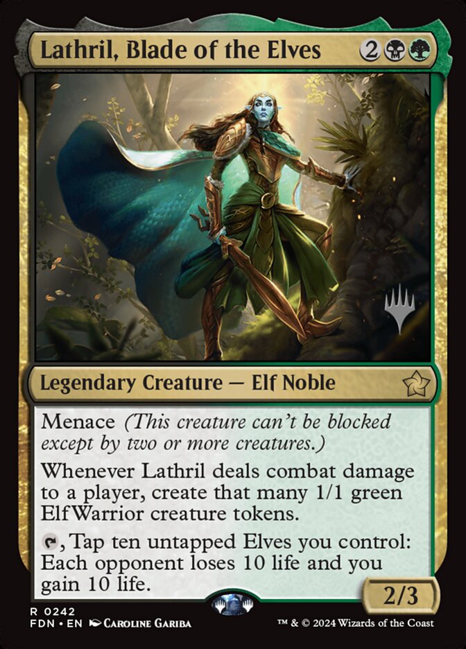 Lathril, Blade of the Elves (Foundations Promos #242p)