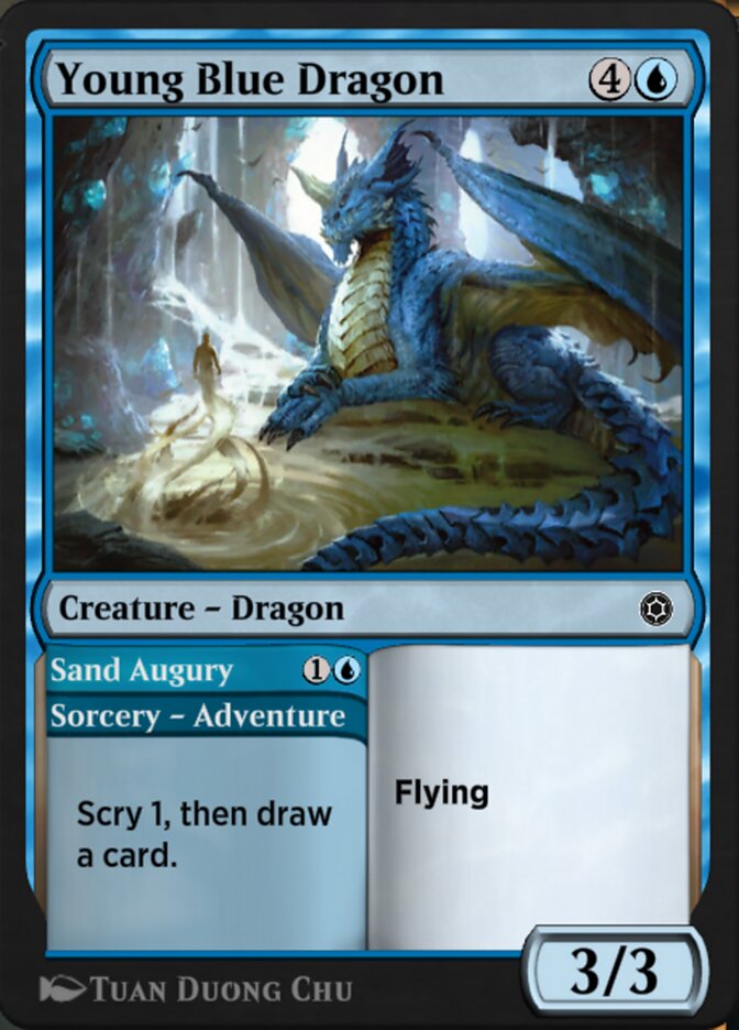 Young Blue Dragon // Sand Augury (Alchemy Horizons: Baldur's Gate #138)