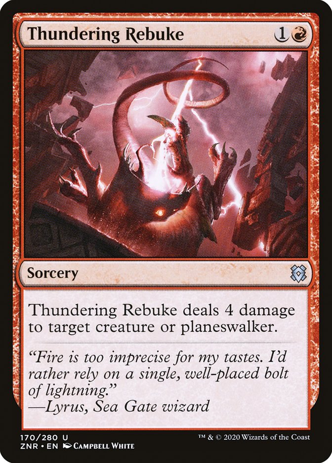 Thundering Rebuke (Zendikar Rising #170)