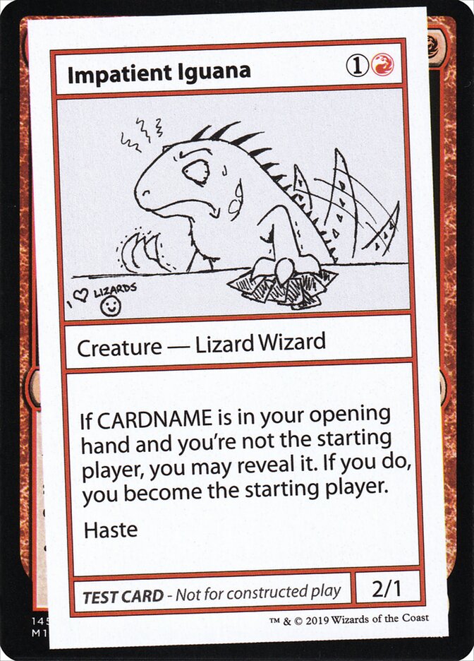 Impatient Iguana (Mystery Booster Playtest Cards 2021 #55)