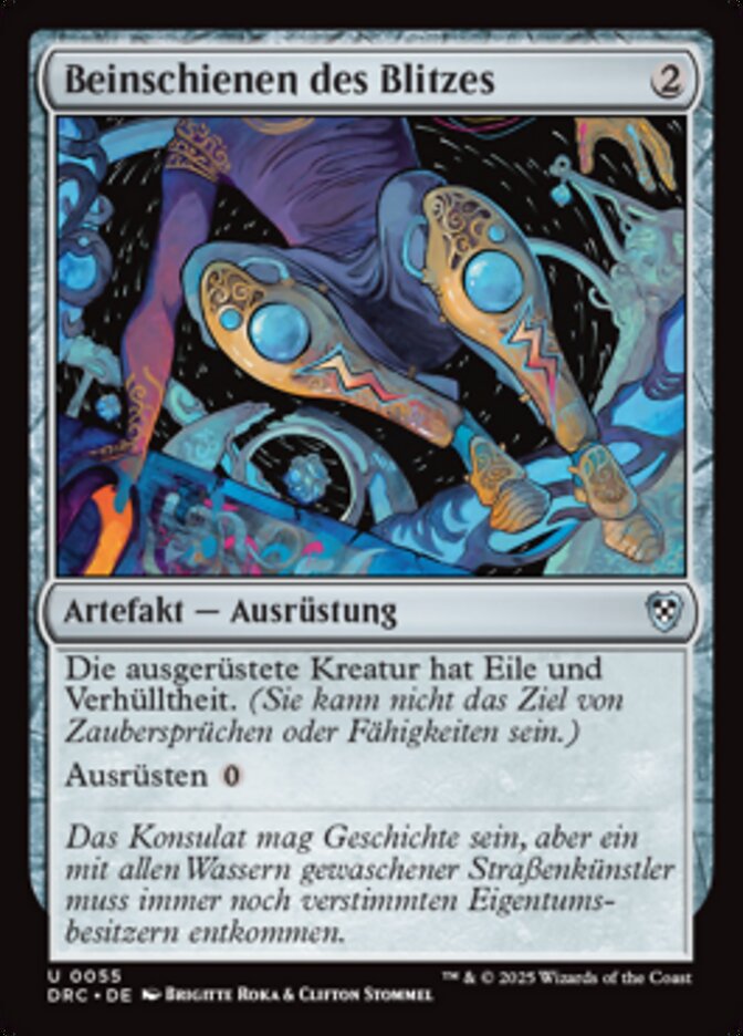 Beinschienen des Blitzes