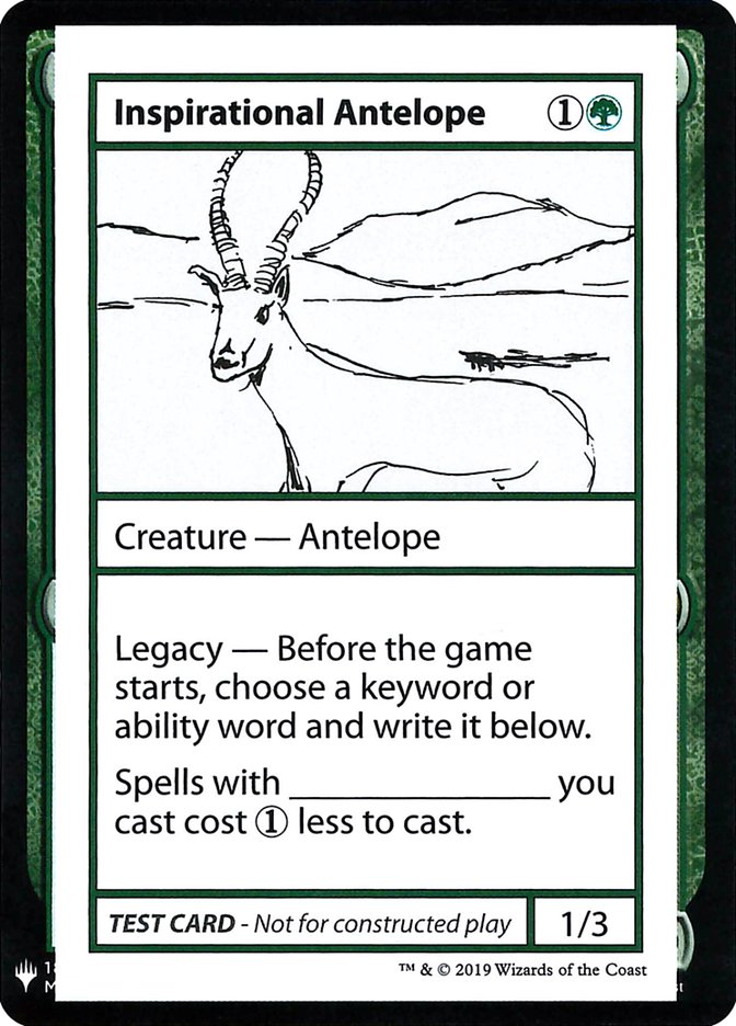 Inspirational Antelope (Mystery Booster Playtest Cards 2019 #78)