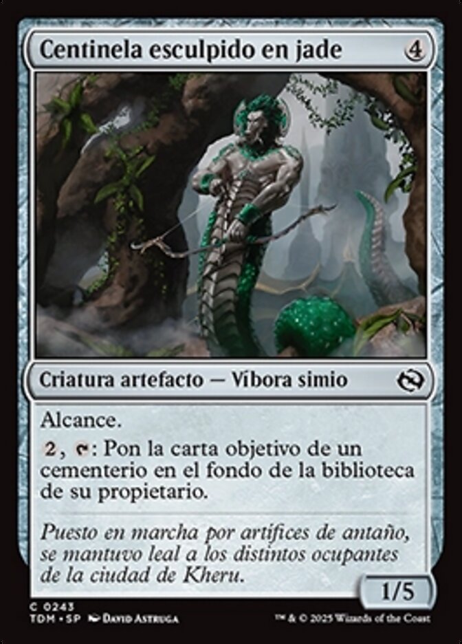 Centinela esculpido en jade