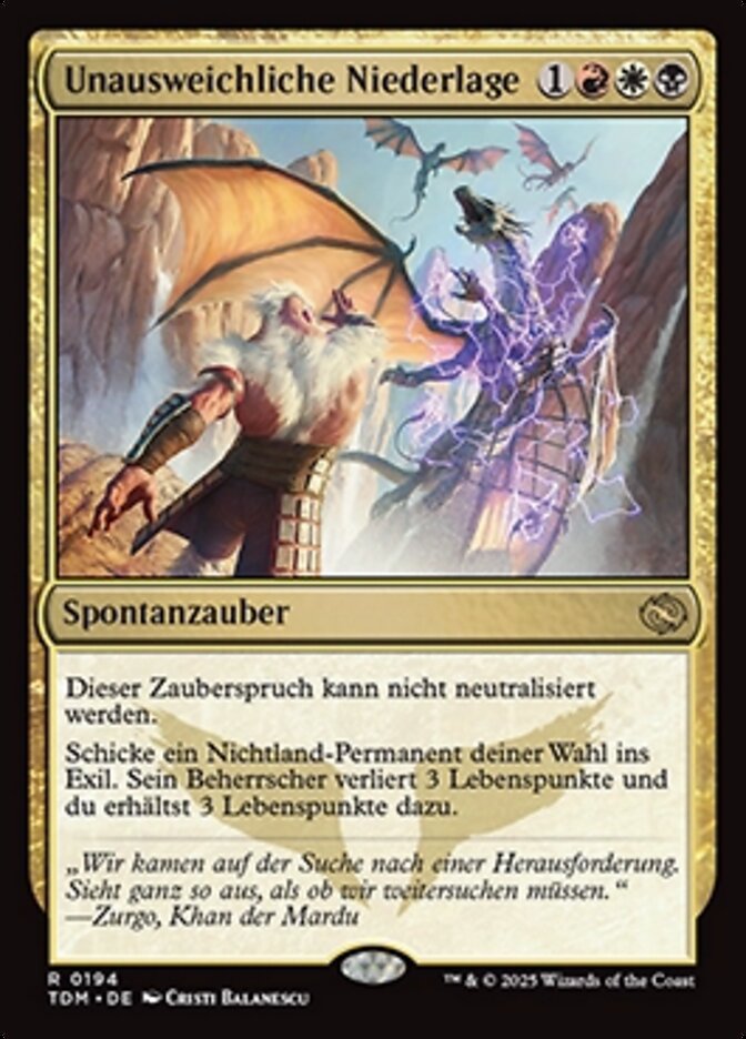 Unausweichliche Niederlage