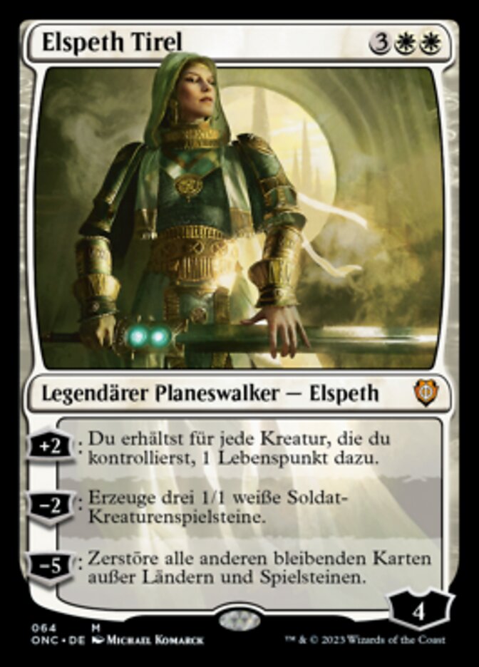 Elspeth Tirel (Phyrexia: All Will Be One Commander #64)