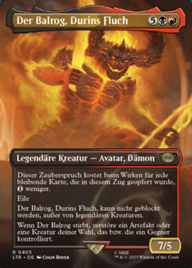 Der Balrog, Durins Fluch